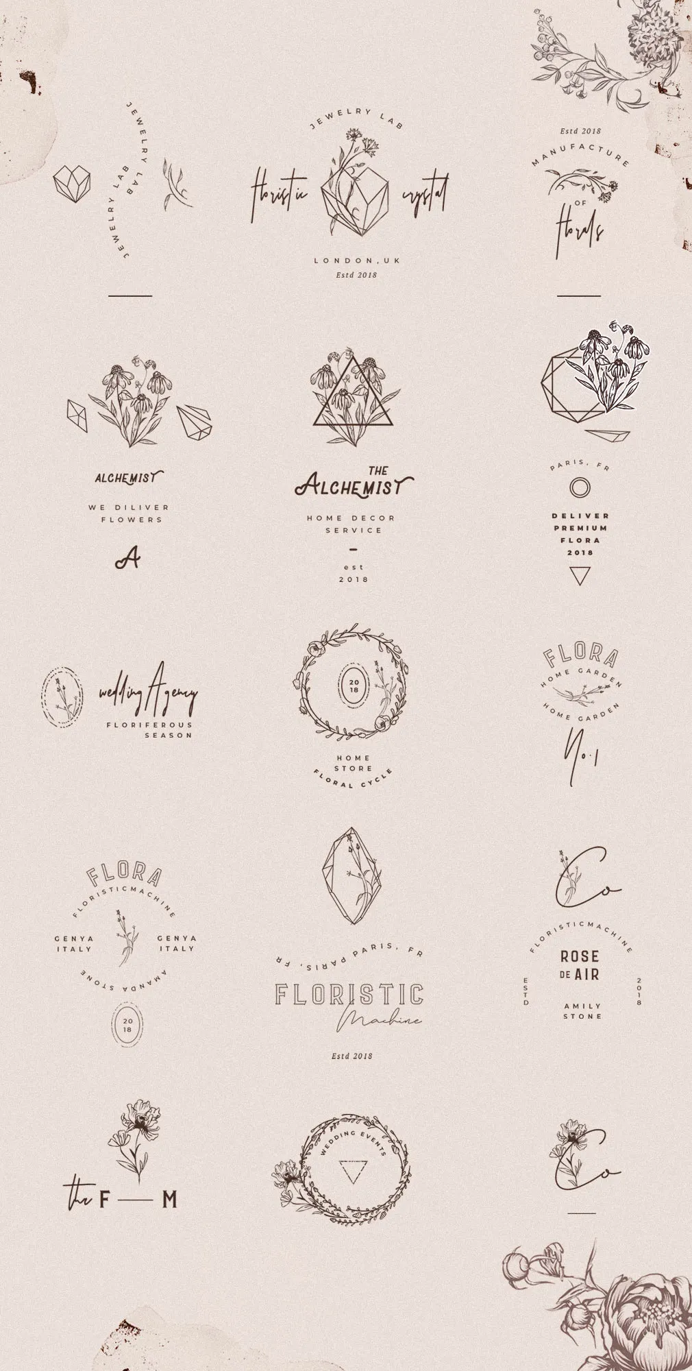 Modern Flora Logo Templates