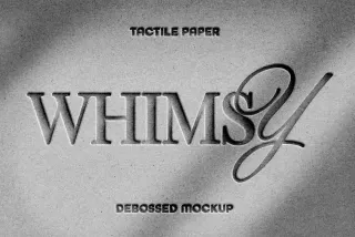 Tactile Paper Debossing Mockup