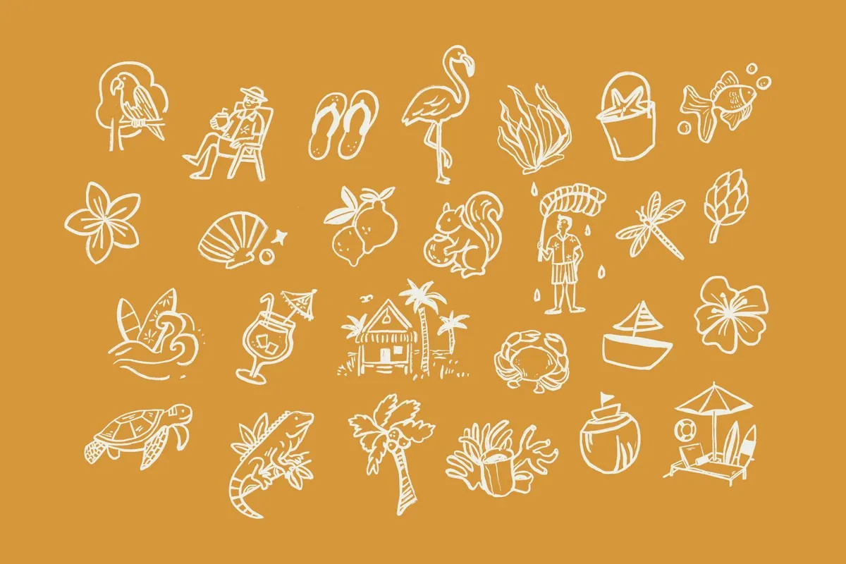 Tropical Aesthetic Illustration