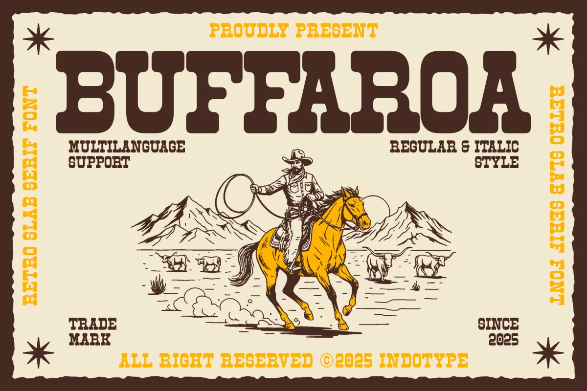 Buffaroa - Slab Serif Typeface