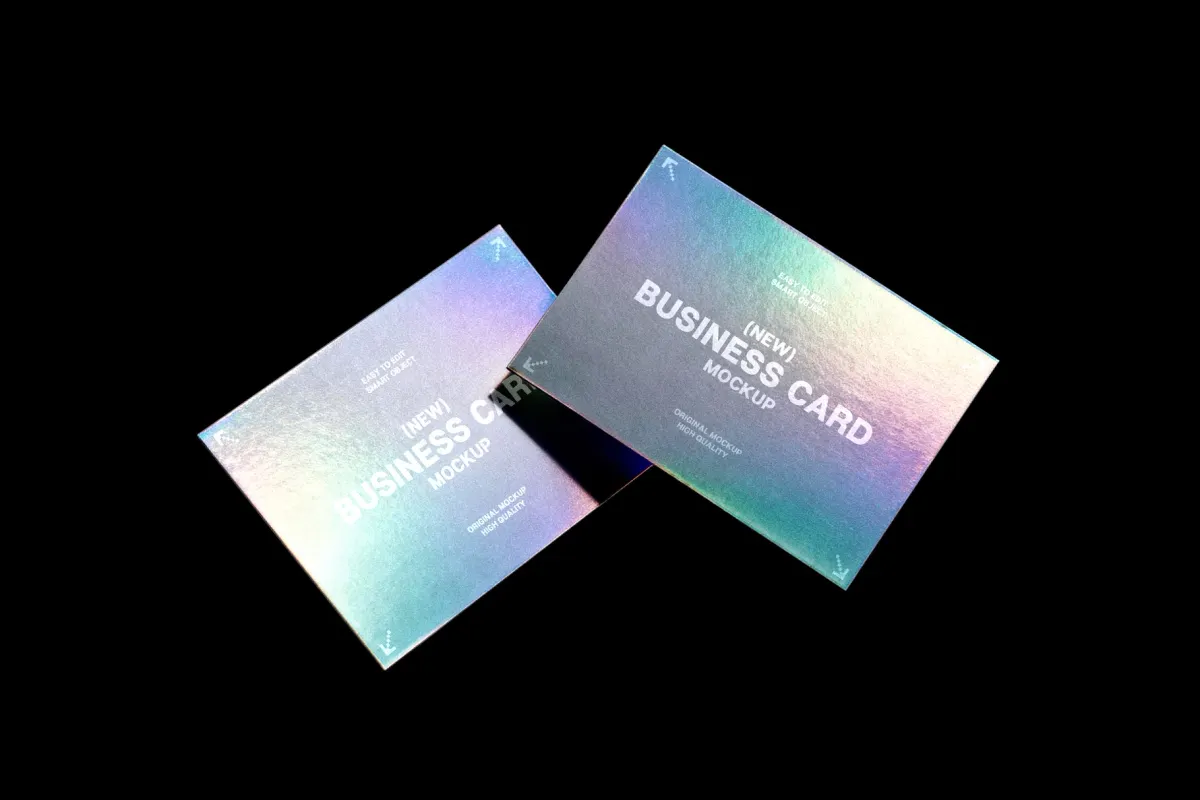Floating Business Card Mockup