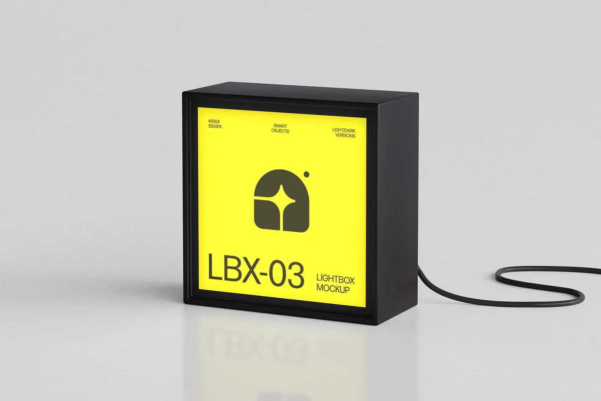 Perspective View Lightbox Mockup