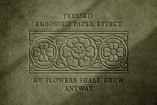 Embossed Paper Press Text Effect