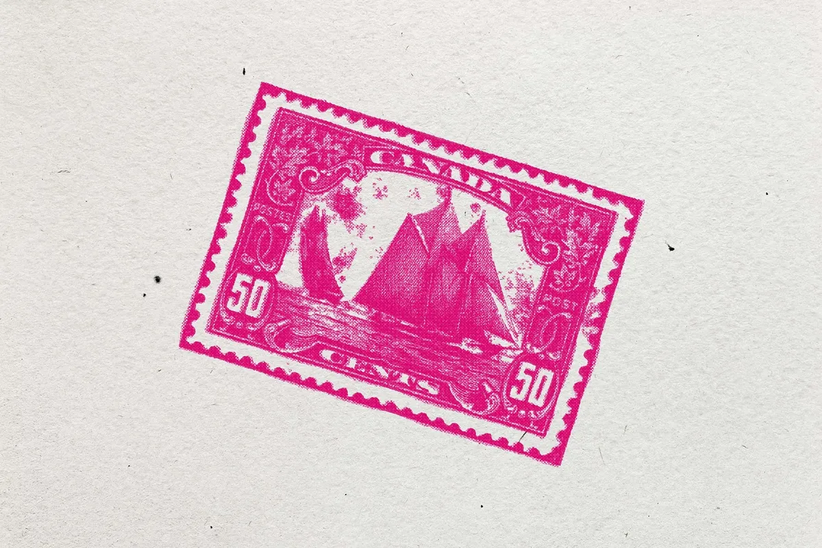 Retro Ink Stamp Effect