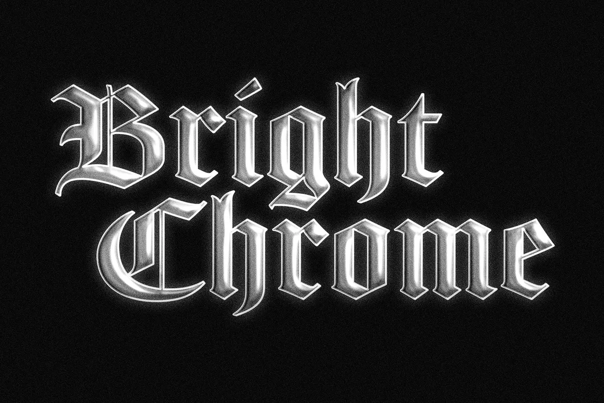 Gothic Chrome Text Effect