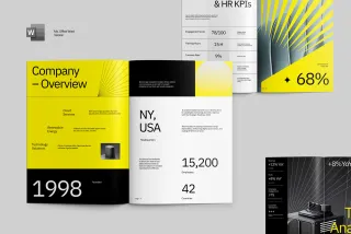 Modern KPI Report Ms. Word Template