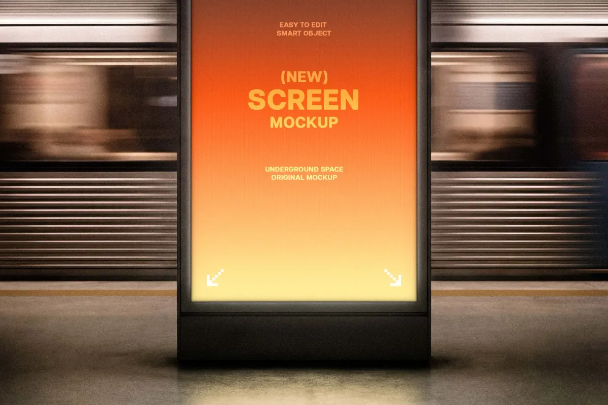 Subway Vertical Screen Mockup