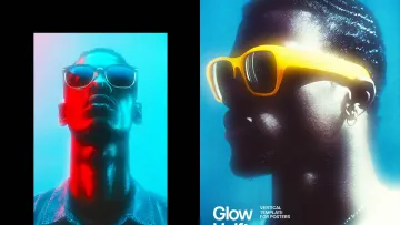 Glow Halftone Poster Effect