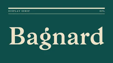 Bagnard - Free Display Serif Font