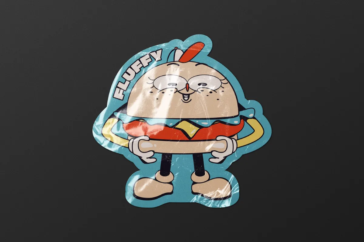Shiny Die-Cut Sticker Mockup