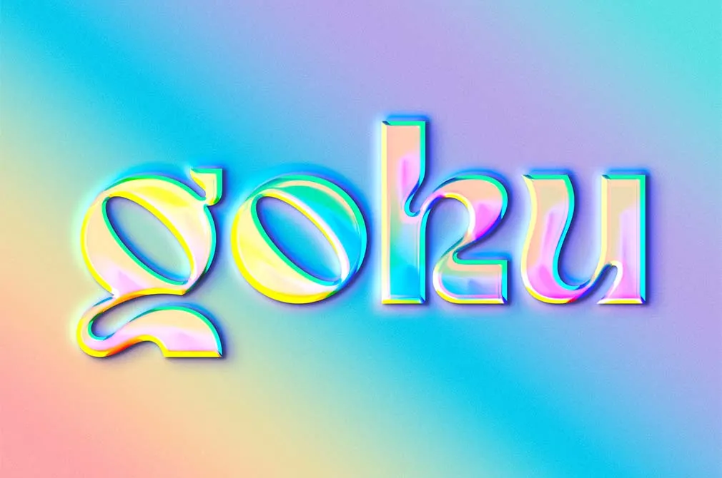 Holo Iridescent Text & Logo Effect