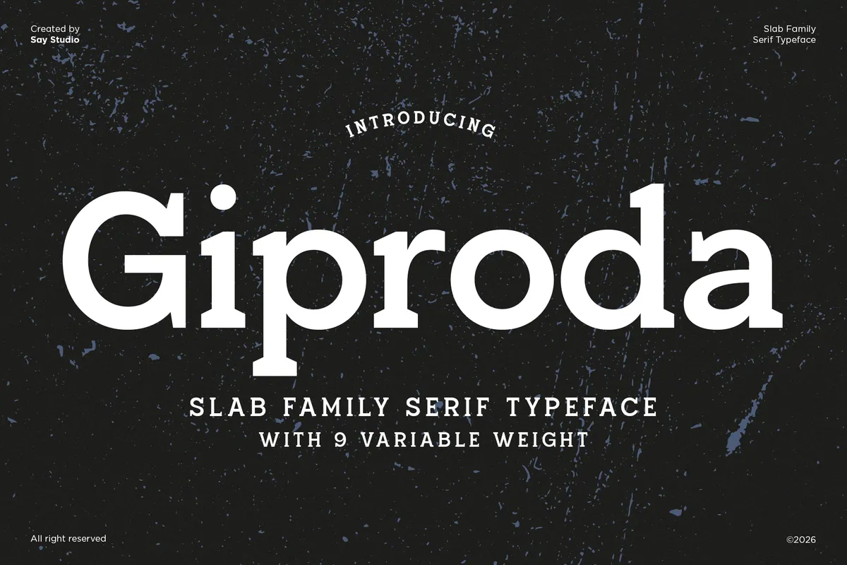 Giproda - Slab Serif Font Family