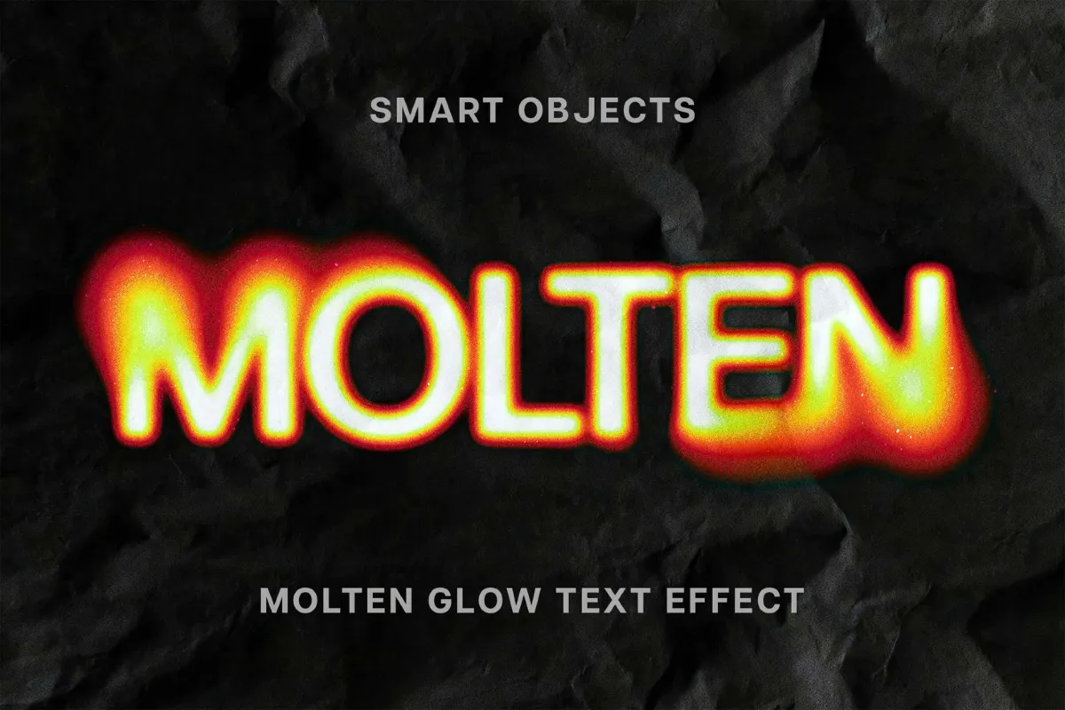 Molten Glow Text Effect