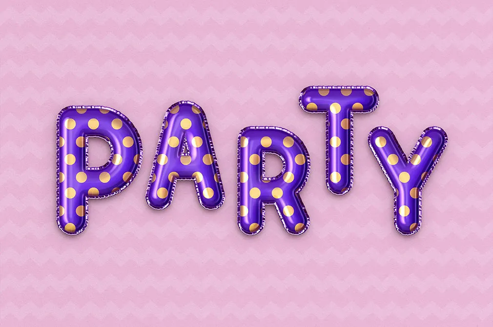 Foil Balloon Text Effects