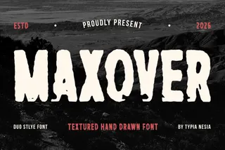 Maxover - Hand Drawn Vintage Display Font