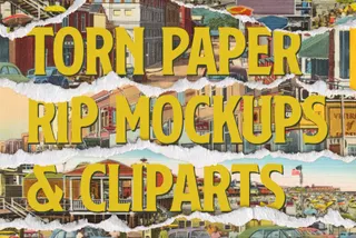 Torn Paper Mockups & Cliparts