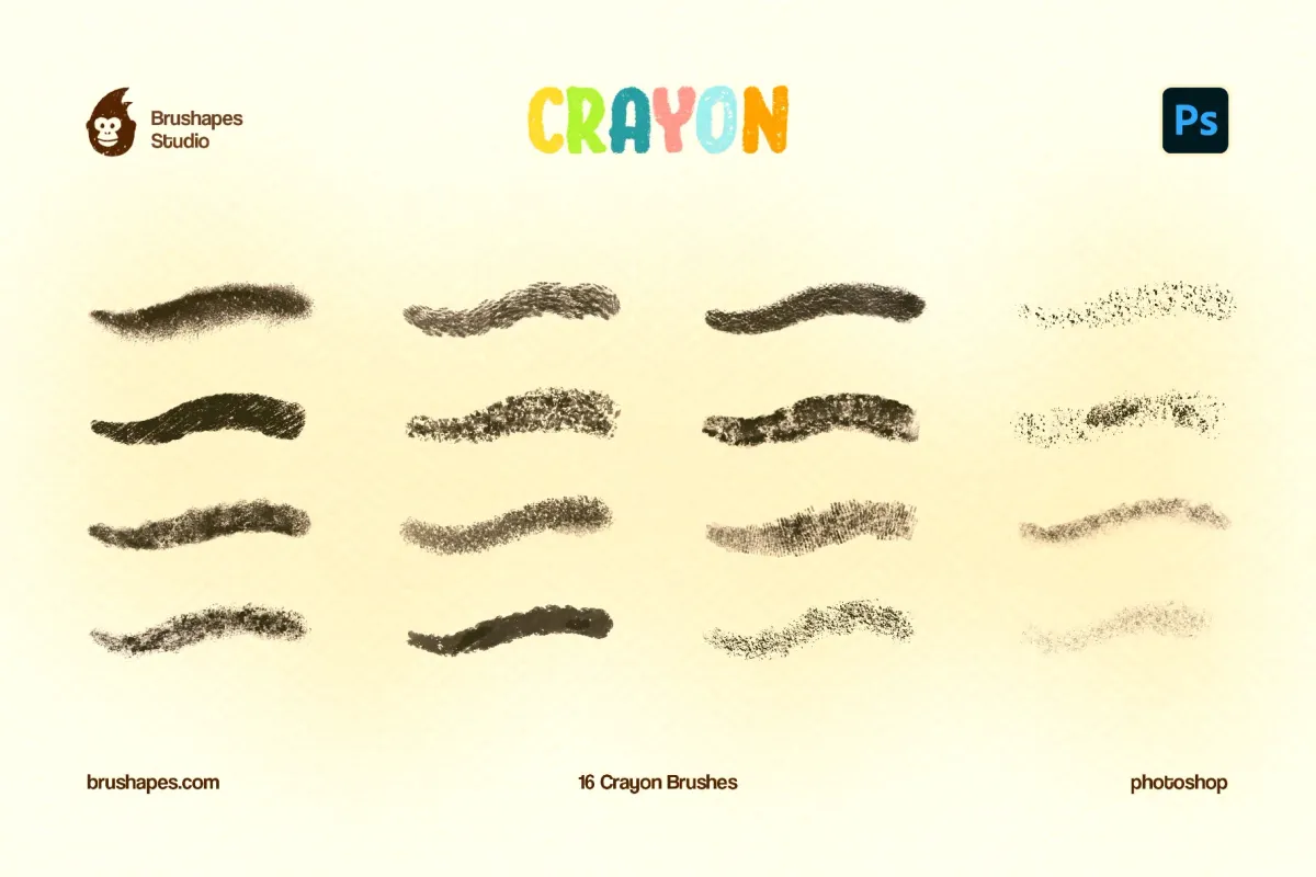 Joyful Crayon Photoshop Brushes