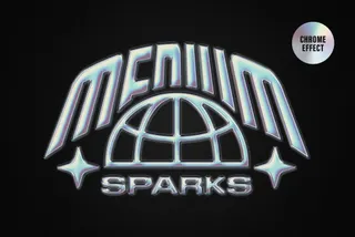 Y2K Chrome Text & Logo Effect