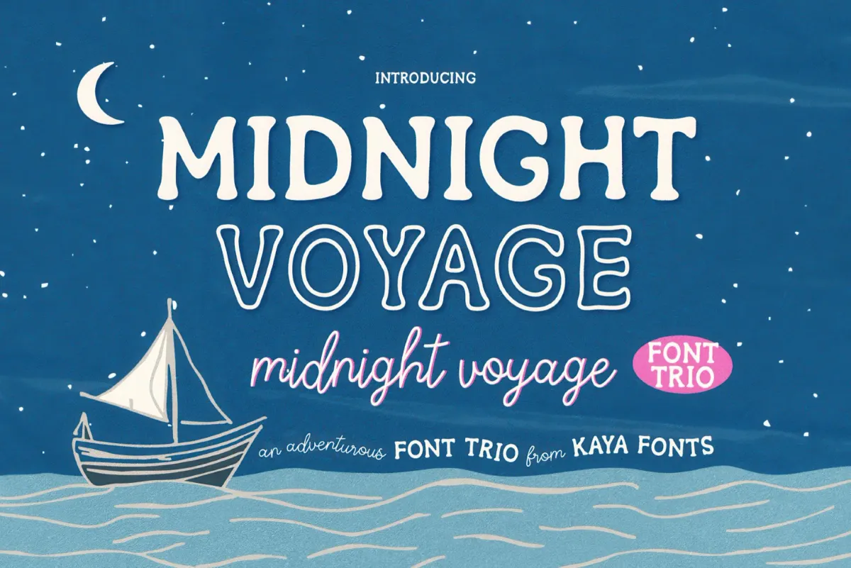 Midnight Voyage Font Trio