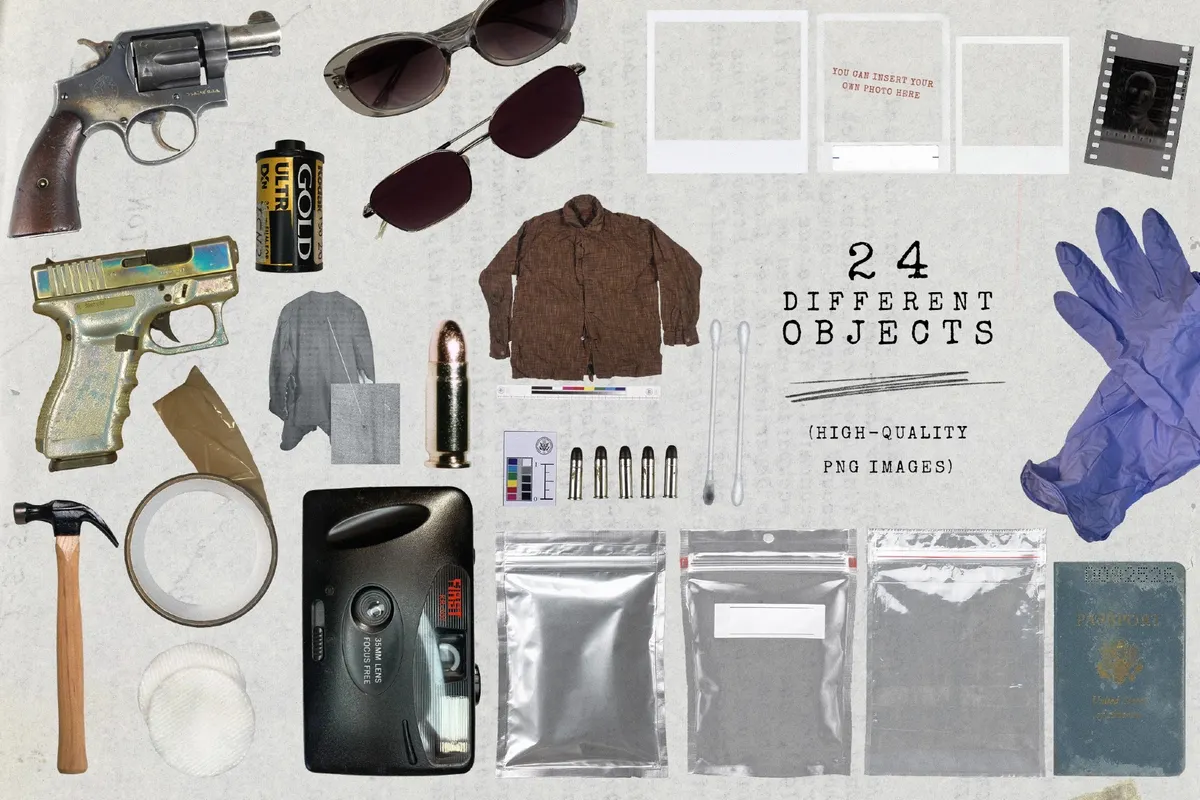 Criminal Bureau Collage Kit