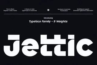 Jettic - Futuristic Sans Serif Font Family