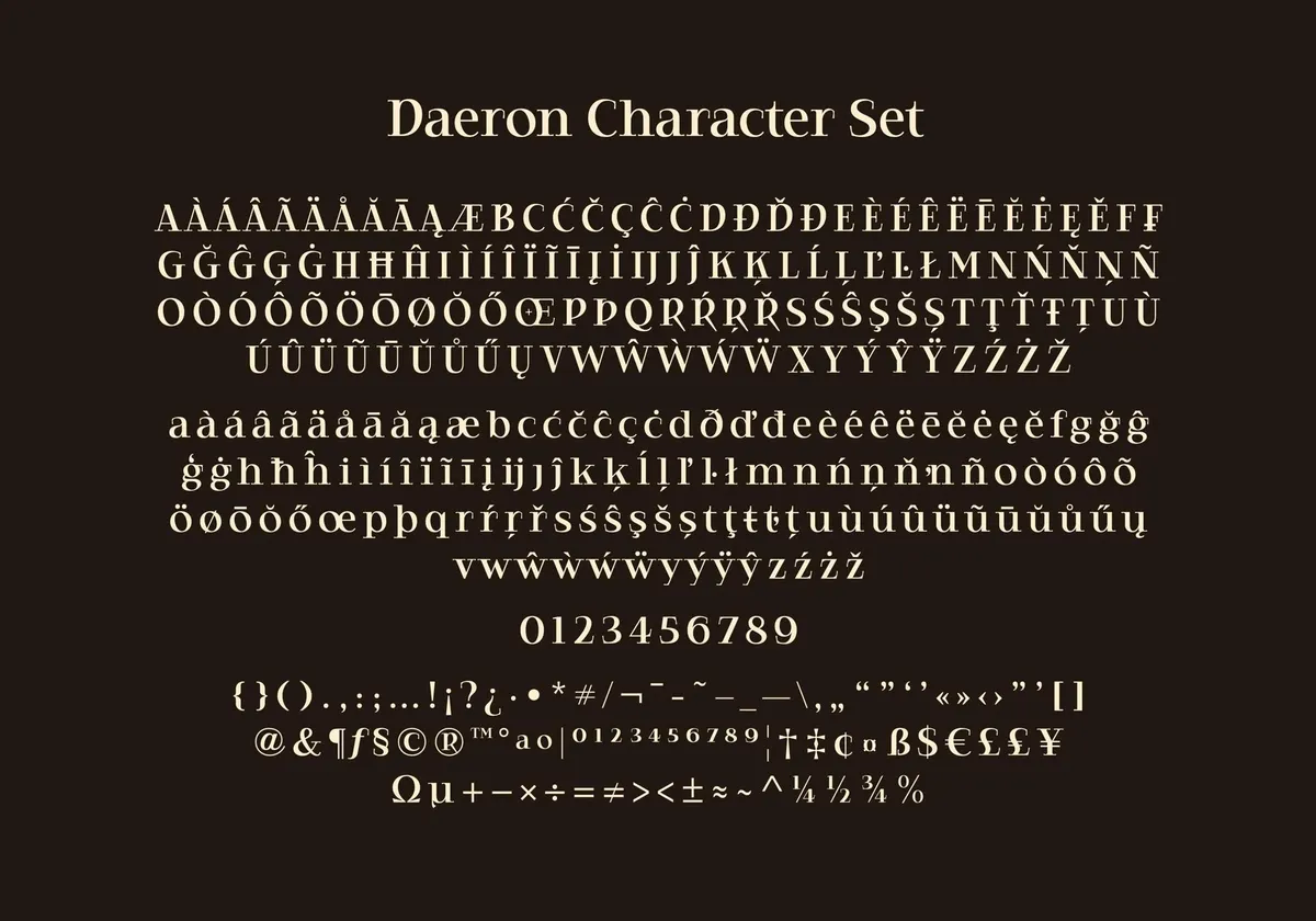 Daeron Display Serif