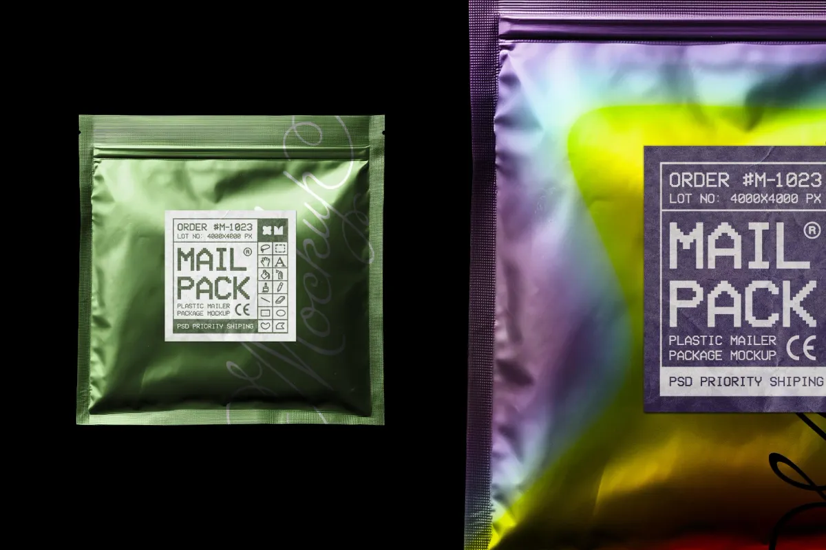 Plastic Mailer Package Mockup