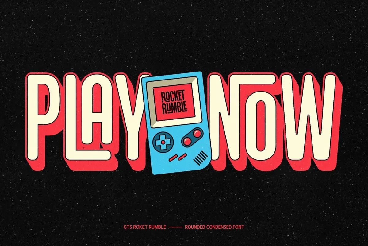 GTS Rocket Rumble — Retro Condensed Font