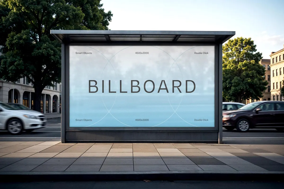 Bus Stop Banner Mockup