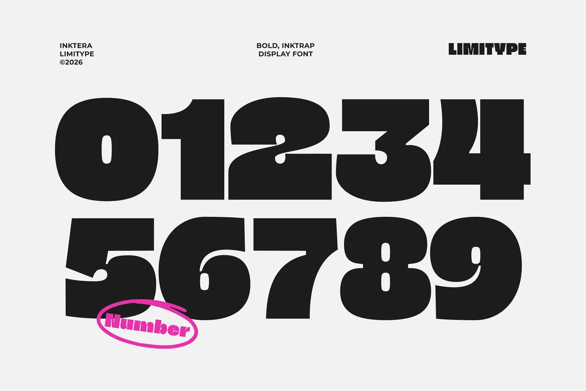 Inktera - Bold Ink Trap Display Font
