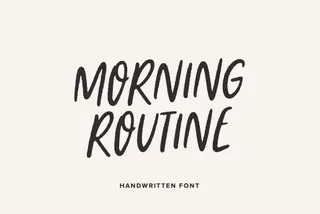 Morning Routine Handwritten Font