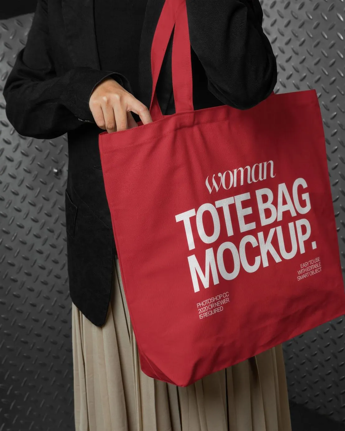 Woman Tote Bag Mockup
