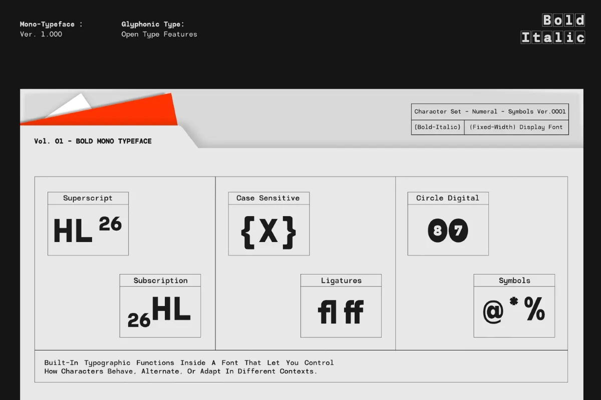 GC Monoglitch — Bold Tech Monospace Font