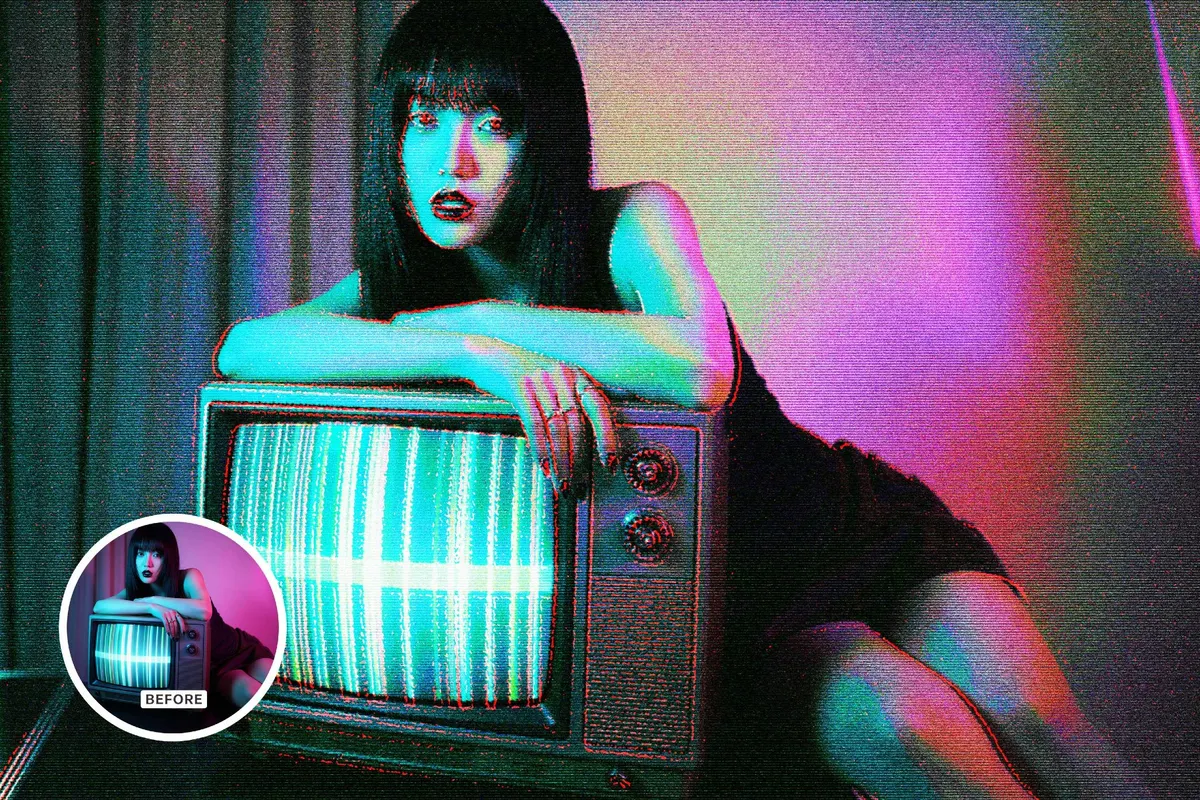 VHS Tape Photo Effect