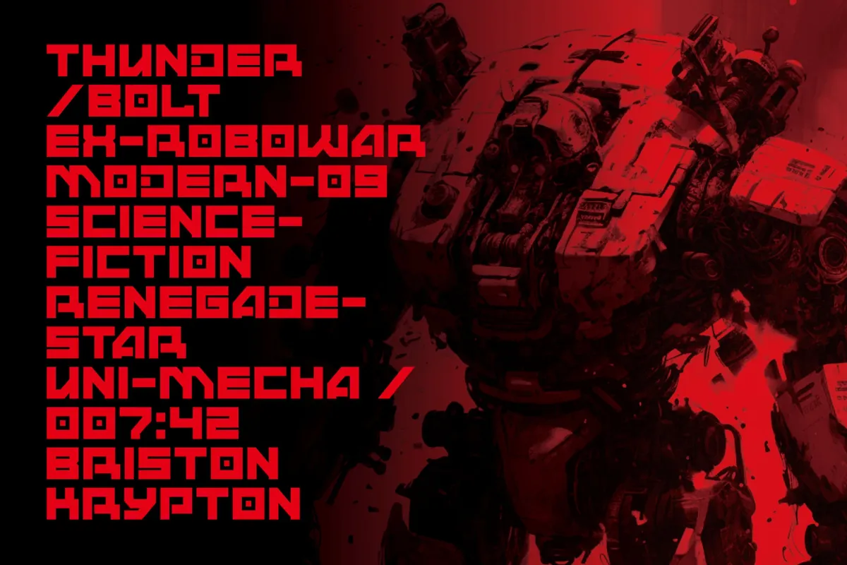 Andmorey - Futuristic Display Font