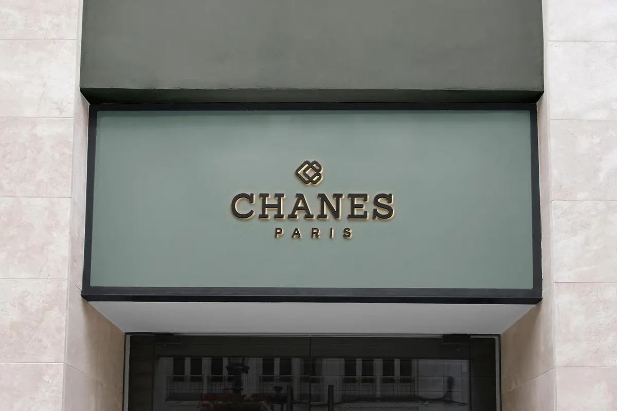 Modern Facade Sign Mockup