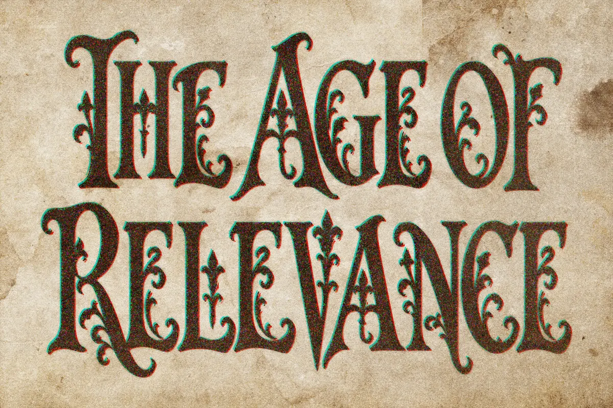 Two Color Overprint Text Effect