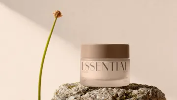 Cream Jar Mockup on Stone Surface
