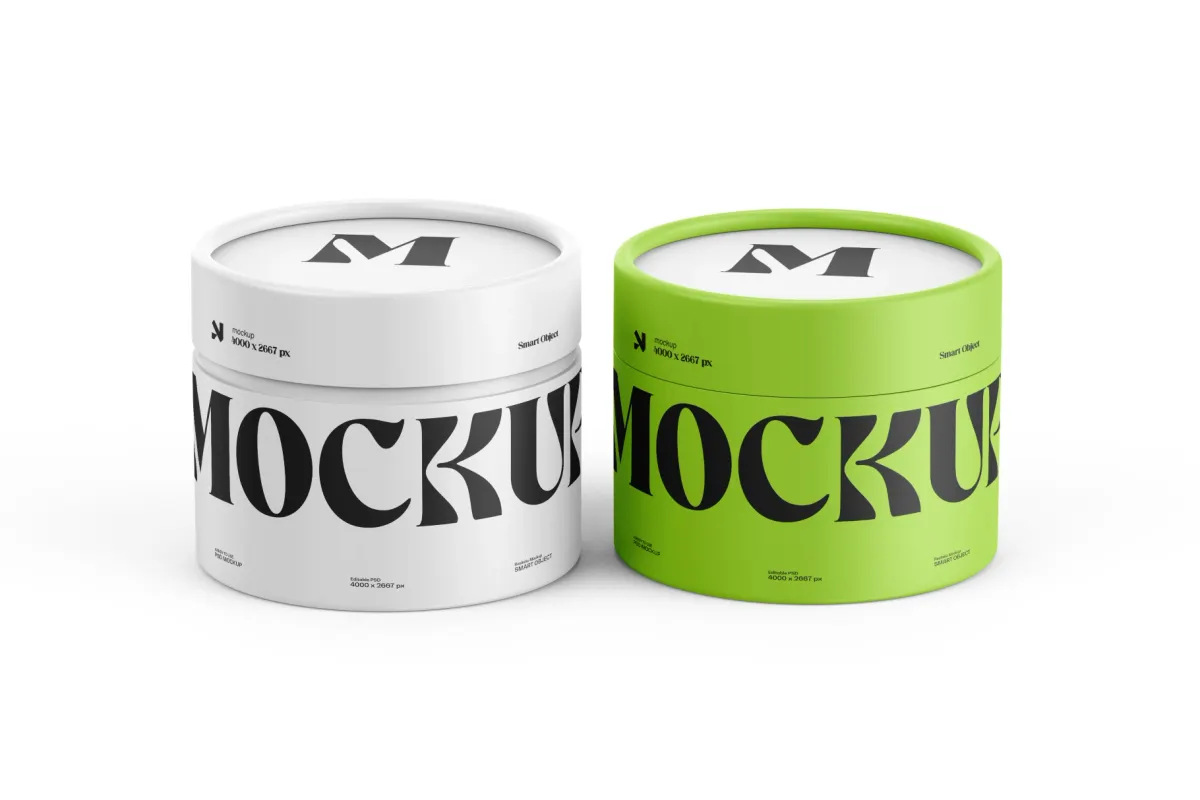 Paper Tube Packaging Mockup