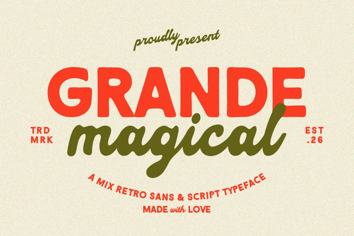 Grande Magical - Charming Retro Font Duo