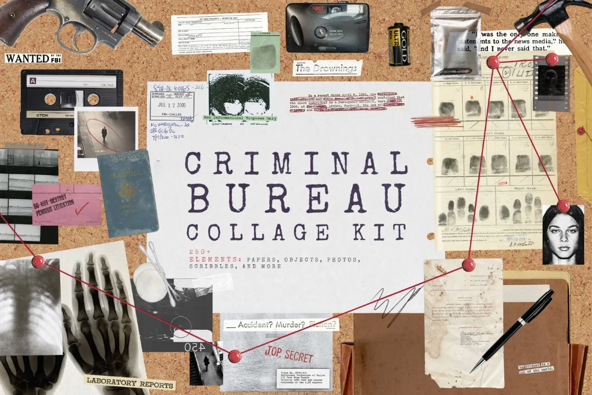 Criminal Bureau Collage Kit