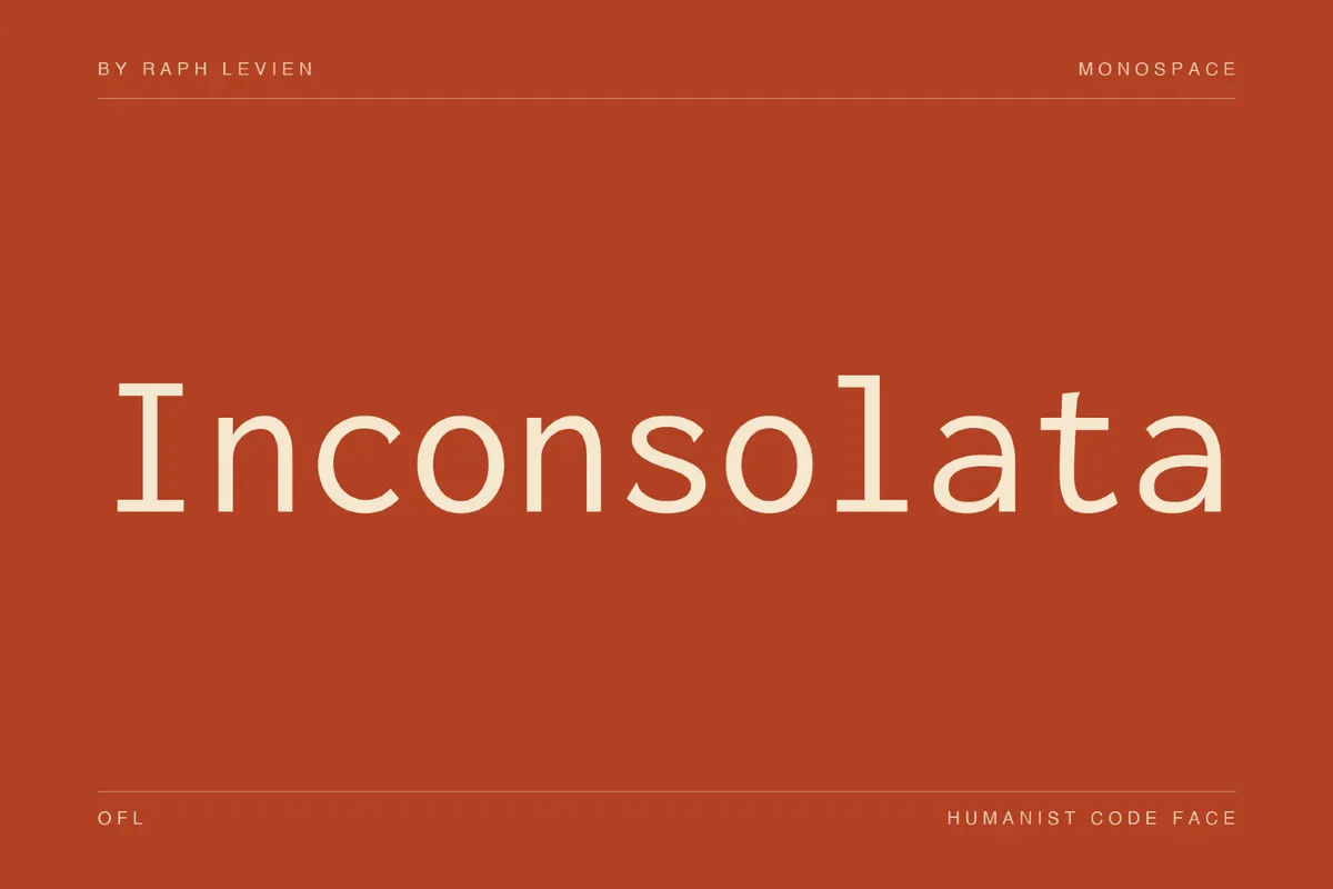 Inconsolata - Monospace Code Font Family