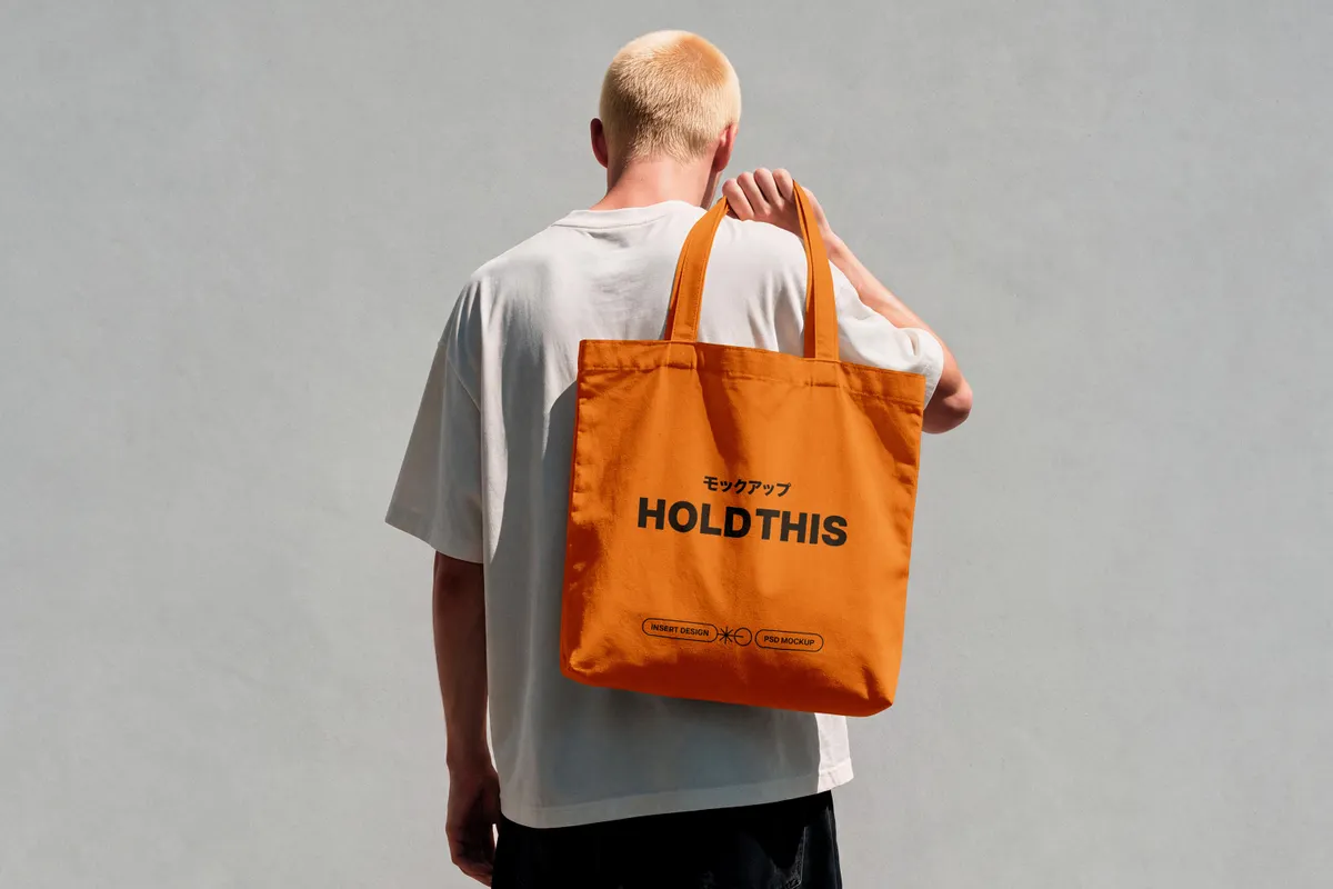 Streetwear Catalog Tote Bag Mockup
