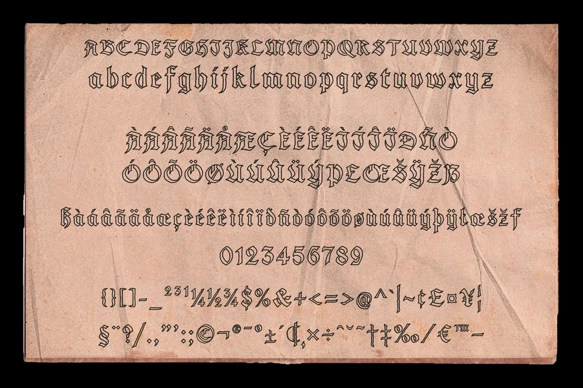 FURIA Hand-Drawn Blackletter Font
