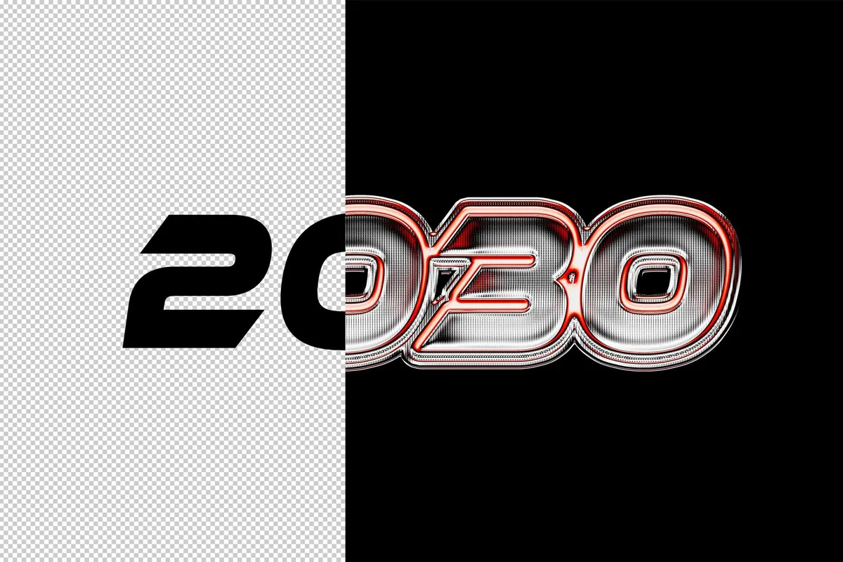 Y2K Chrome Text Effect