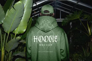 Hoodie Mockup Back View