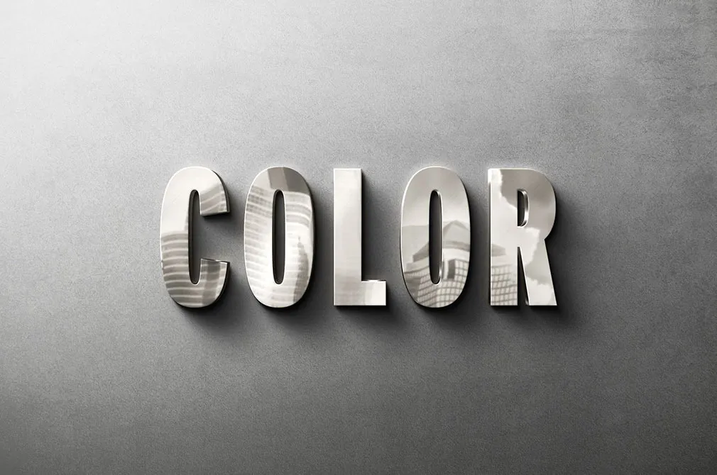 Reflecting Metallic Logo Mockup