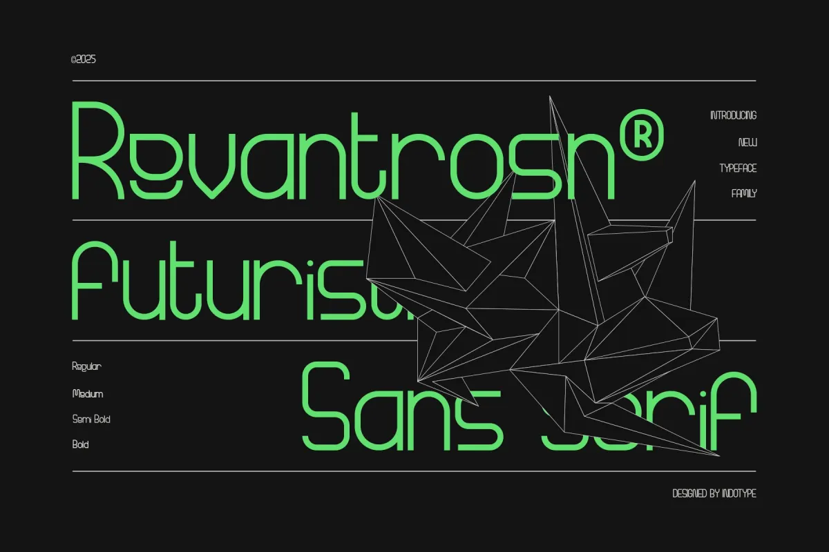Revantrosn - Futuristic Sans Serif Font
