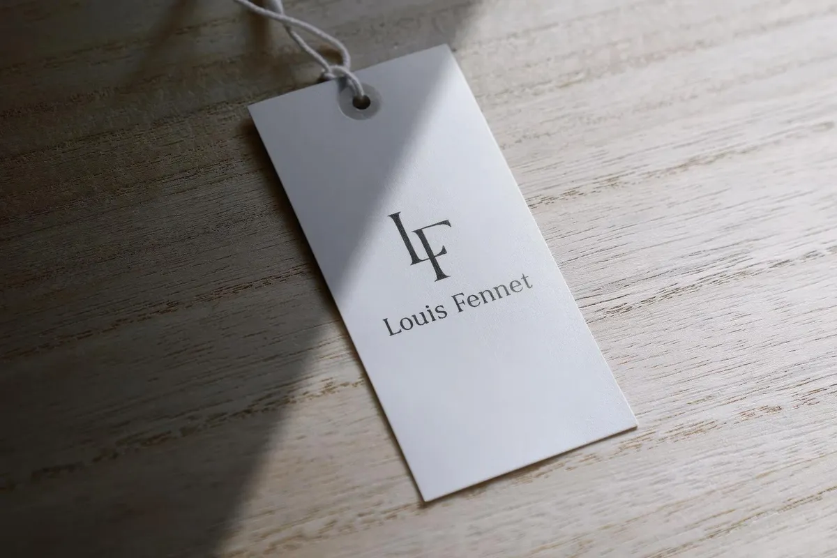 Vertical Clothing Tag Mockup