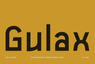 Gulax. Free Brutalist Font